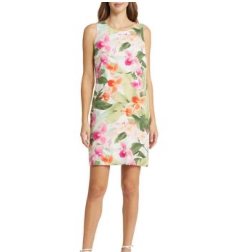 TOMMY BAHAMA 100% silk floral dress